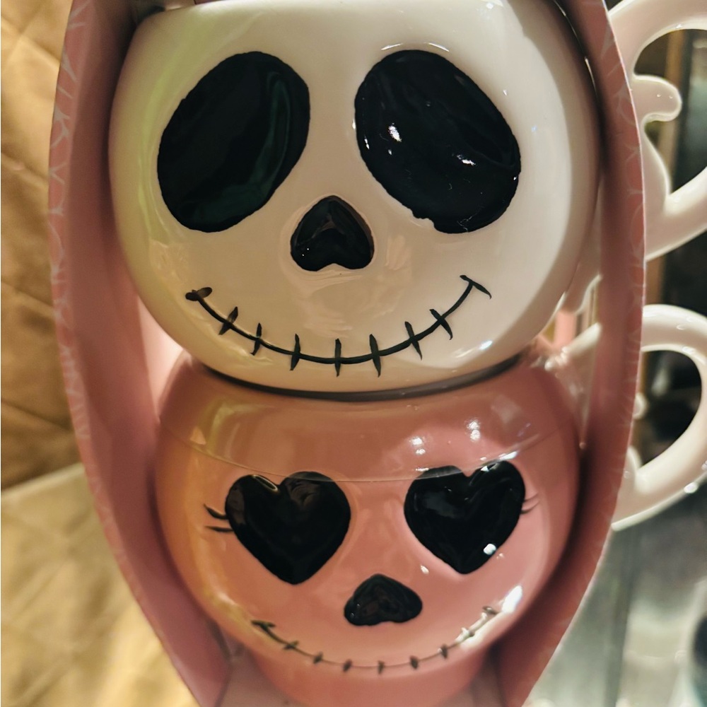 Jacks Cute & Creepy Stack Mug Set 14-16oz Nightmare Before Christmas - Picture 3 of 5
